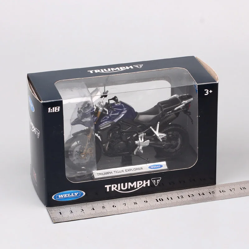 Kid\'s 1/18 Scale Small Welly Triumph Tiger Explorer 1200 800 Touring Motorbike Diecasts & Toy Vehicles Motorcycle Model Replicas