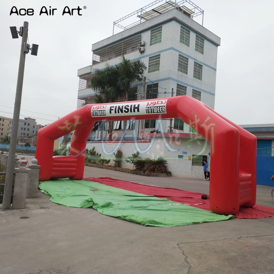 Reusable 10x5m Giant Airtight Arch,Inflatable Start Finish Line Archway With Logo Sticker On Top For Sale Made By Ace Air Art