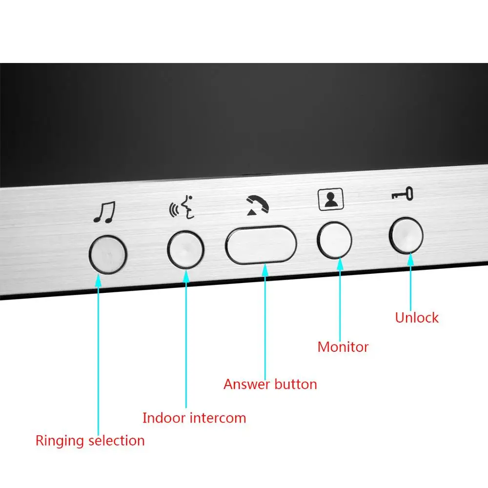 Imagem -03 - Sistema de Vídeo Intercomunicador para Apartamento Telefone da Porta Liga de Alumínio Câmera ir Campainha de Vídeo Unidades em Monitor Unidades