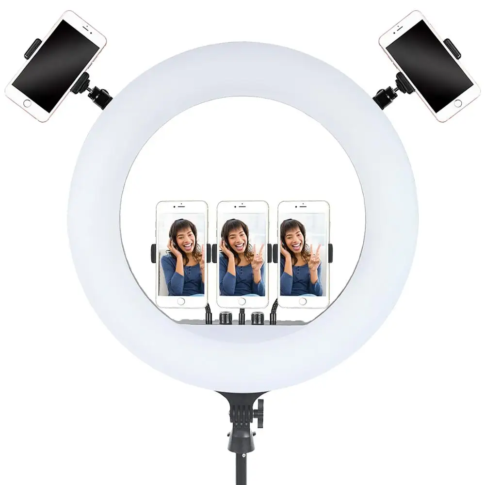 Fusitu FT-54 21 Inch LED Ring Light Photographic Lighting 2700-6500K Fill Lamp With Remote And Tripod For Photo Studio Makeup