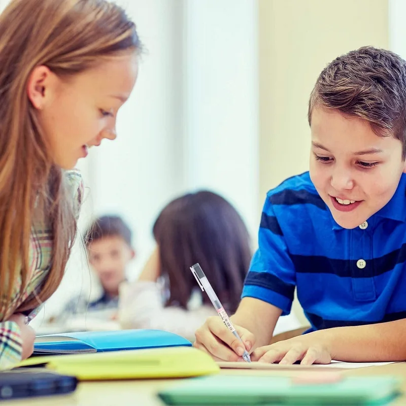 12 canetas de gel com tinta 0.5mm, caneta esferográfica de ponto fino, conjunto de cores de papelaria, canetas bonitas, estilo de moda, escola, materiais de escritório, presentes