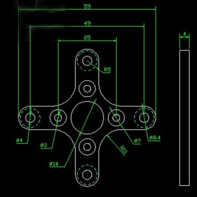 8PCS Brushless Motor Metal Clip 2208 2212 2217 2216  Cross Holder 19*25 Seat Paddle Mount for RC Aircraft Model DIY Parts