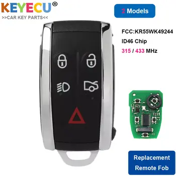 適用於捷豹 XF XF XFR XK XKR 2009-2013 的 5 鍵遙控車鑰匙,315/433MHz,ID46 7945 晶片,FCC 認證號碼:KR55WK49244,免鑰匙進入 8 最佳銷售 捷豹XKR - №8
