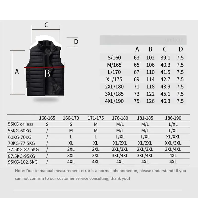 Aiwetin Men\' Sleeveless Vest Jackets Winter Fashion Male Cotton-Padded Vest Coats Men Stand Collar Warm Waistcoats Clothing 5XL