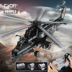 Cada 989pcs City Police Weapon RC Helicopter Aircraft Airplane Bricks Military Fighter -10 Building Blocks Toys Gifts