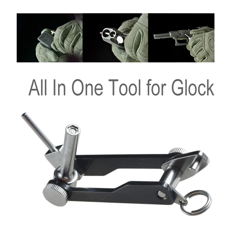 

MAGORUI Base Plate Removal Tool,Pin Punch Tool & Front Sight Removal tool All steel construction All In One Tool for GLOCK