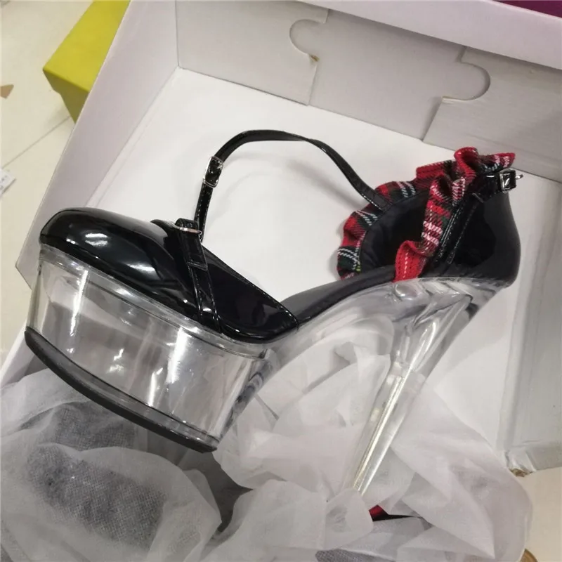 Transparent bottom new fashion sexy 15 cm sexy heels, club model pole dancing show, single shoes