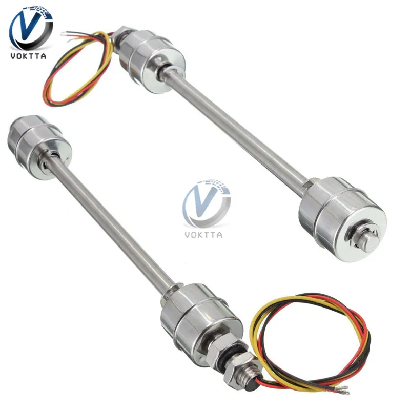 220V 200mm Stainless Steel Double Float Liquid Float Switch Water Level Sensor Module for Water Tank Liquid Level Controller