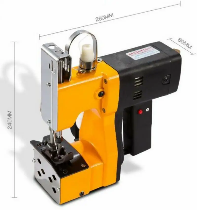 Портативная электрическая швейная машина для упаковки мешков из крафтовой бумаги и пластиковых композитных мешков