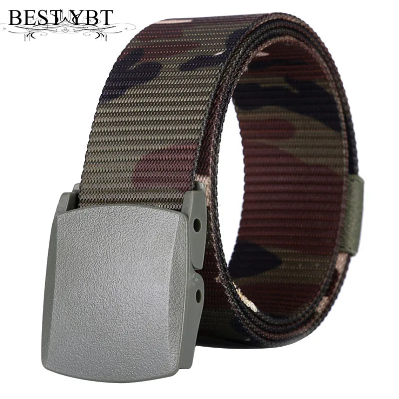 

Best YBT Unisex Nylon Belt Plastic Smooth Buckle Belt Prevent Allergy Camouflage Printing Casual Sport Men And Women Belt