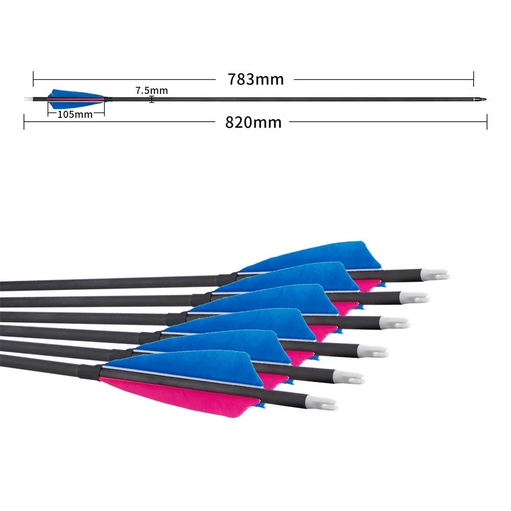 6/12pcs Carbon Arrows 4