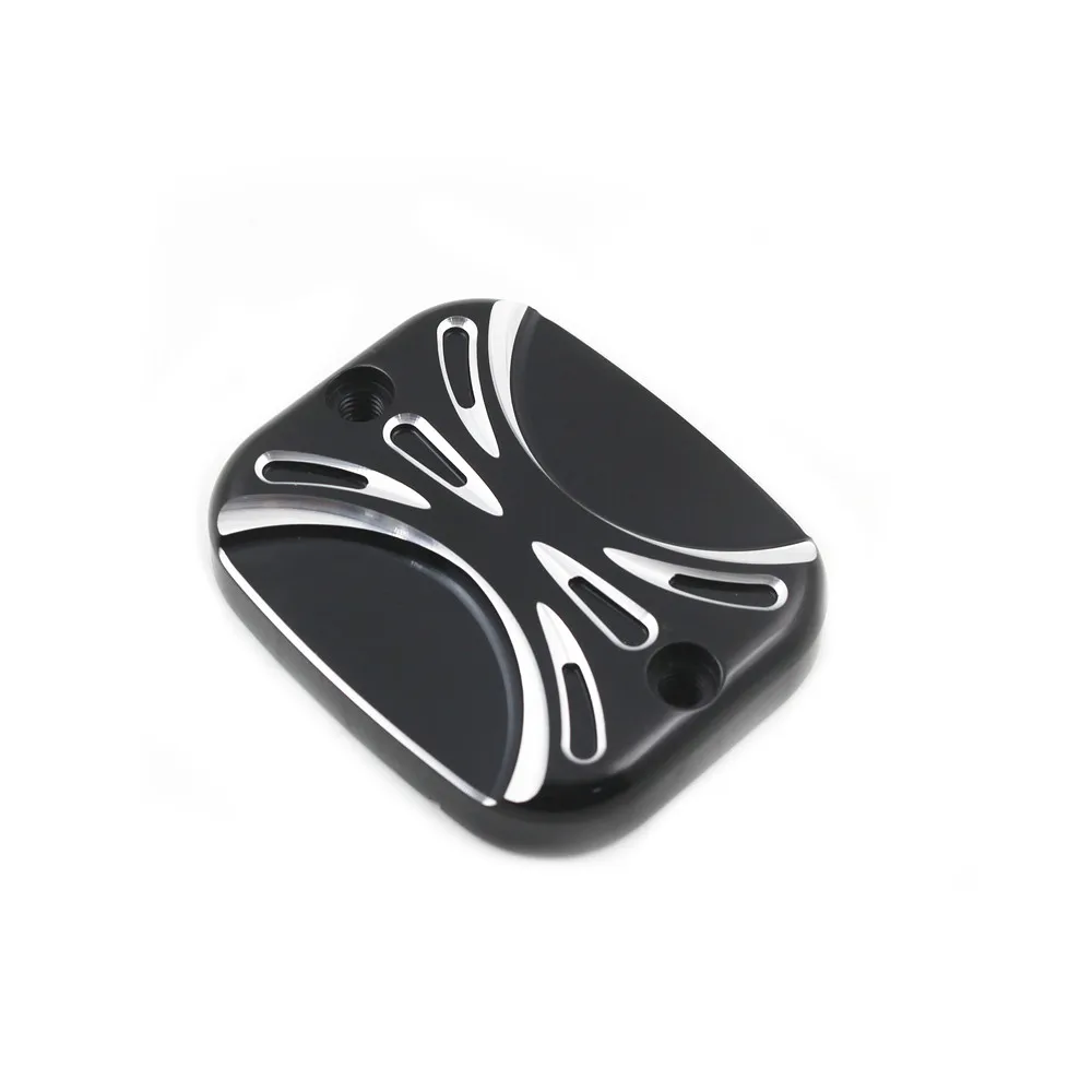 Motorcycle Front Brake Reservoir Master Cylinder Cover CNC Aluminum For Harley Softail Fatboy Dyna Super Glide Touring FLHX FLHR