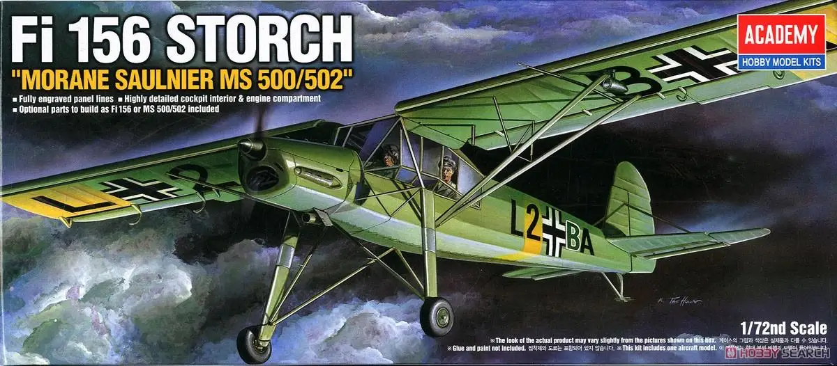 Academy AC12459 1/72 FIESELER FI-156 STORCH PLASTIC MODEL kit