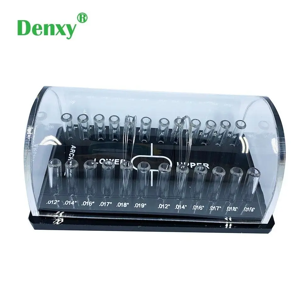 Denxy 1pc Dental High Quality Storage Box Dental Orthodontic Round Archwire Box Acrylic Dispenser Placing Box Arch Wires Holder