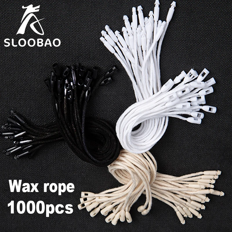 Clothing tag rope bullet lanyard cotton thread clothes sling Wax rope hanging grain thick thread DIY hand-worn rope spot