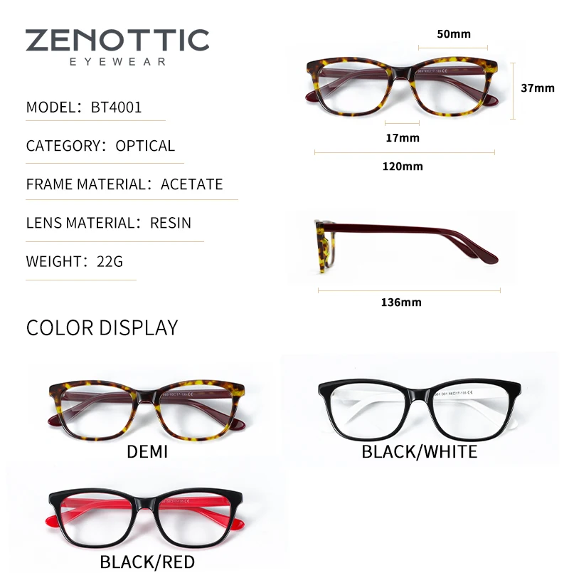 ZENOTTIC Kinder Anti-Blaulicht-Brille, Acetat, optischer Brillenrahmen für Jungen, Mädchen, Kinder, Computer, Gaming-Brille – Detail 7