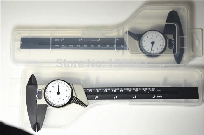 0-150MM 6inch Pure plastic vernier caliper with dial plastic dial caliper gauge digital caliper micrometer thickness gauge