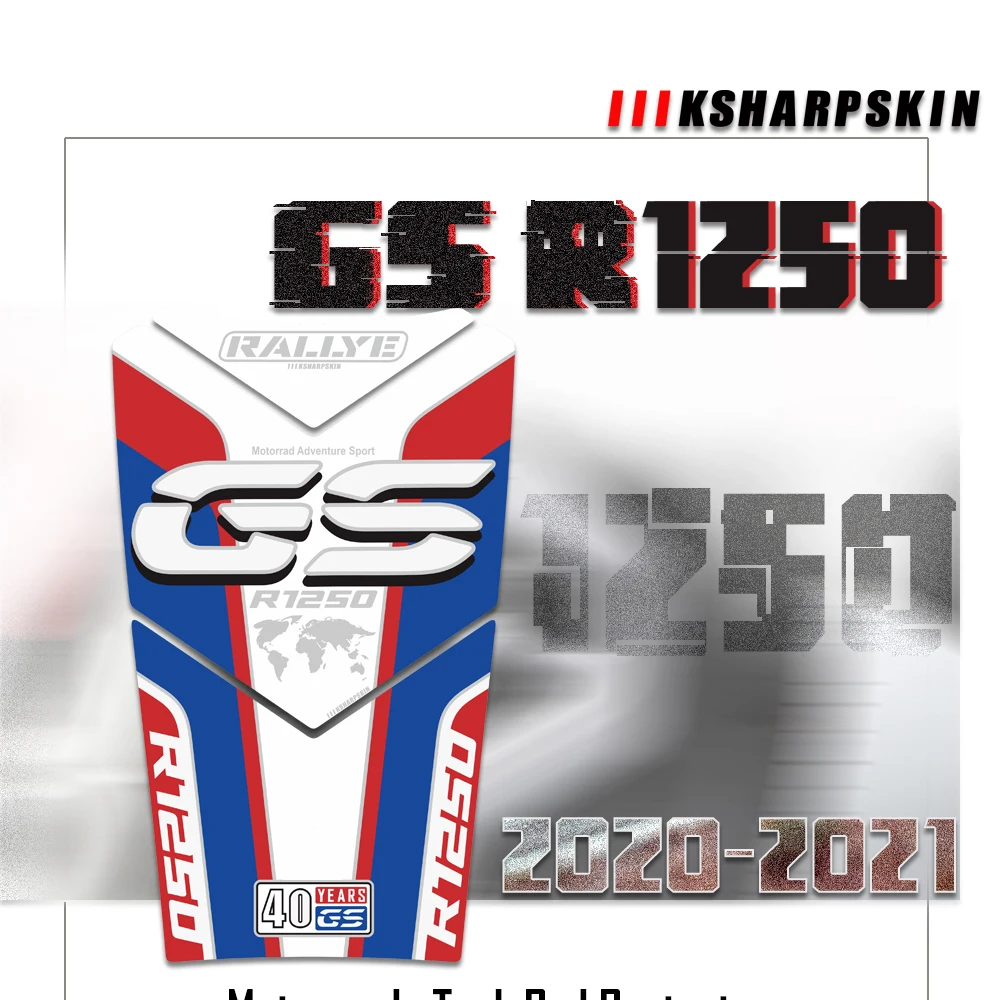 

Motorcycle 3D Edge Gel Fuel Tank Pad Stickers Gas Fuel Oil Tank Protective Accessories Decals For BMW R1250GS 2020-2021 r1250 gs