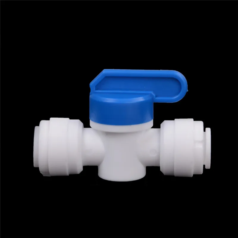 RO น้ำพลาสติกวาล์ว1/4 "3/8" OD ท่อ Quick Push เชื่อมต่อน้ำท่อสำหรับ RO ระบบ Aquarium เครื่องกรองน้ำ