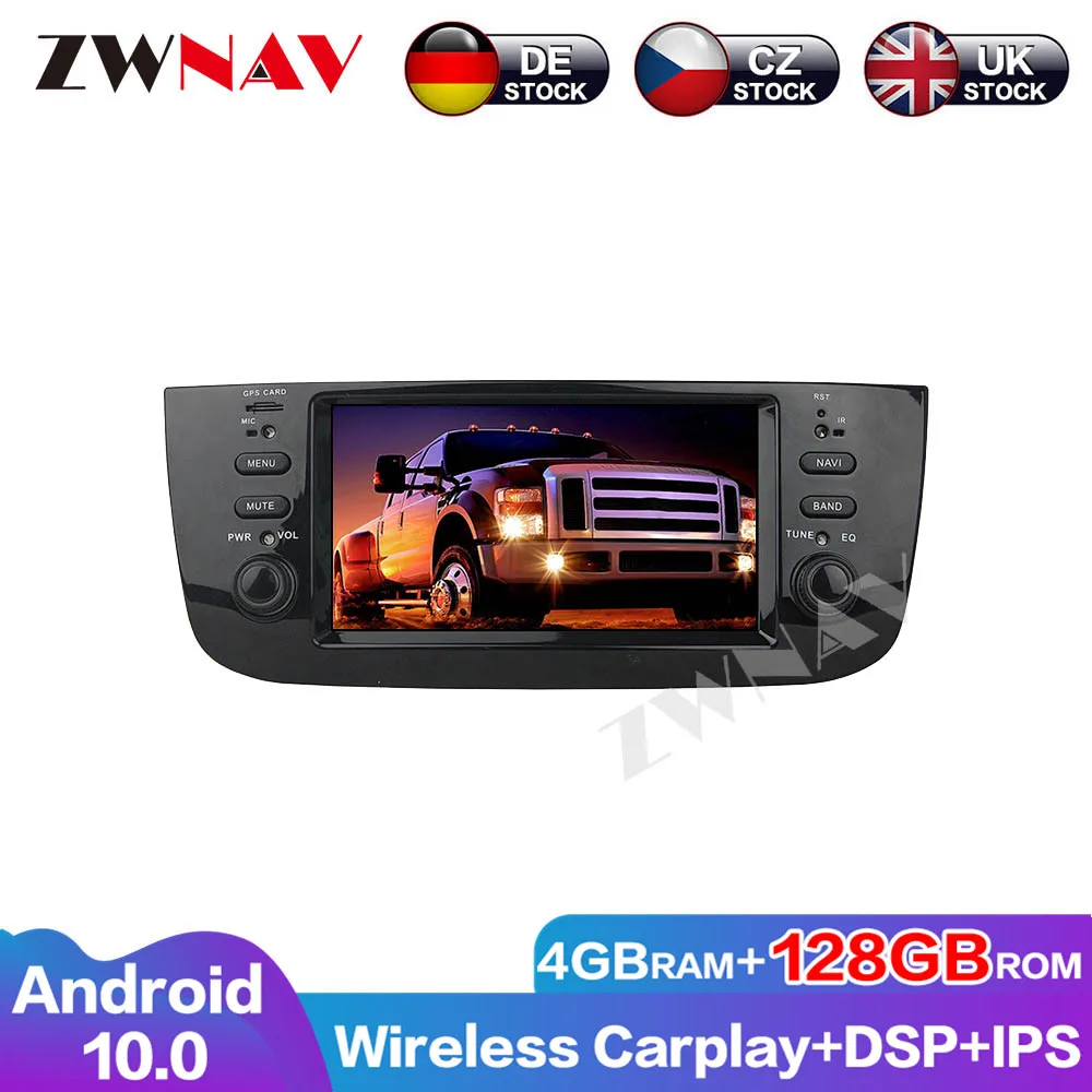 128GB Multimedia Player 2 Din Android 10.0 screen For Fiat/Linea/Punto 2009-2015 car GPS Automotivo Radio radio stereo head unit