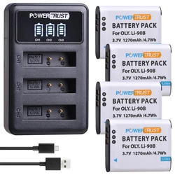 LI-90B LI 90B LI-92B Li90B batteria e caricabatterie per Olympus Tough TG-6 TG-5 TG-Tracker SH-1 SH-2 SP-100 IHS Tough TG-1 TG-2