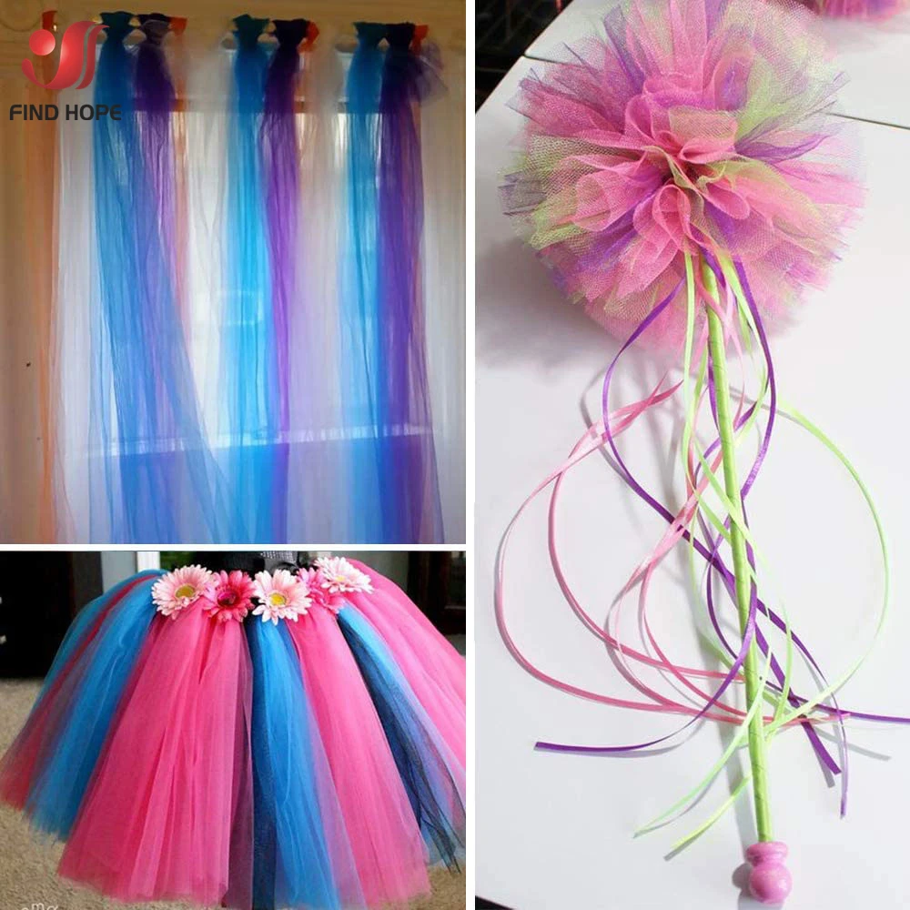 9 Solid Color Tulle Rolls Tulle Netting Fabric Spool in 6\