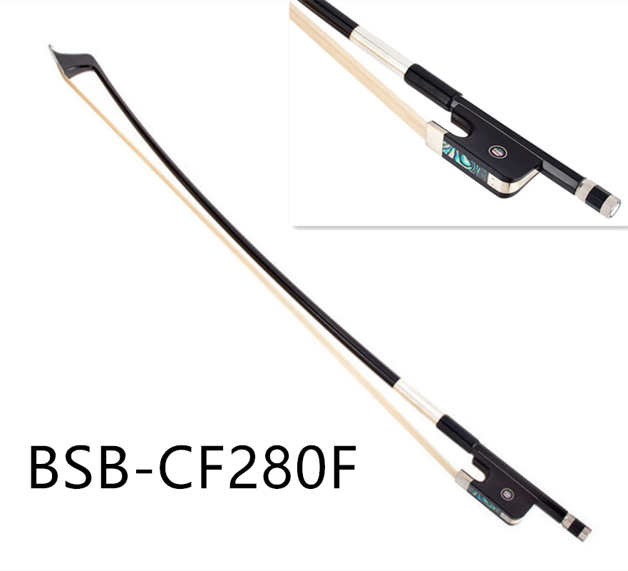 

Free Shipping 1PCS Advanced Quailty Black Color 4/4 Carbon Fiber DOUBLE BASS Bow/ Mongolia Horse Hair BSB-CF280F