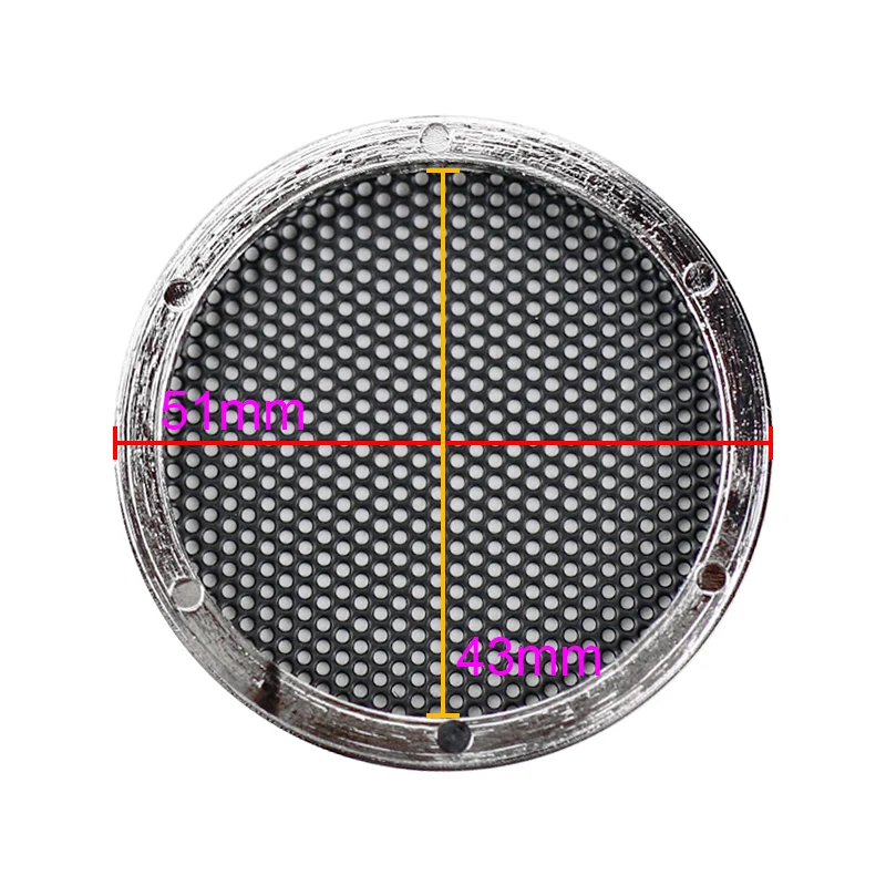 GHXAMP 2PCS 43mm Tweeter Speaker Grill Mesh Enclosure netting Protective Cover DIY Electroplated silver ring spray black