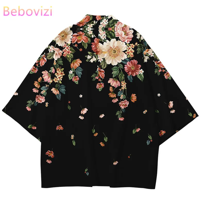 Japanese Streetwear Cardigan Women Men Harajuku Haori Kimono Cosplay Top Shirts Beach Yukata Tao Robe Plus Size XXXL 6XL 5XL 4XL