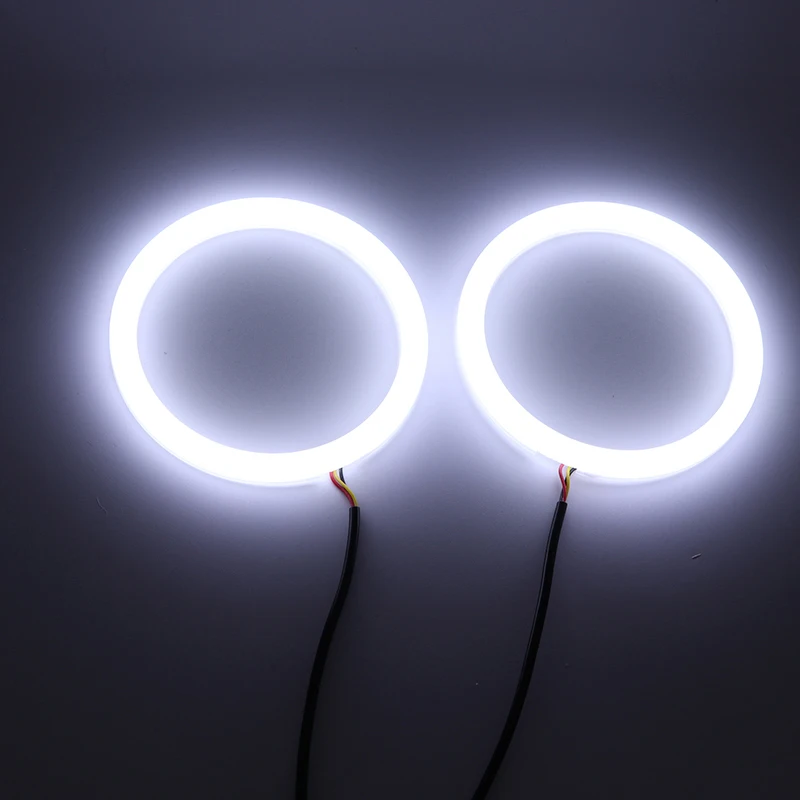 60mm 72mm 80mm 85mm 90mm 95mm 126mm 140mm 131mm 146mm 158mm For BMW E46 E36 E38 E39 E90 White circle light Cotton angel eyes kit view 4