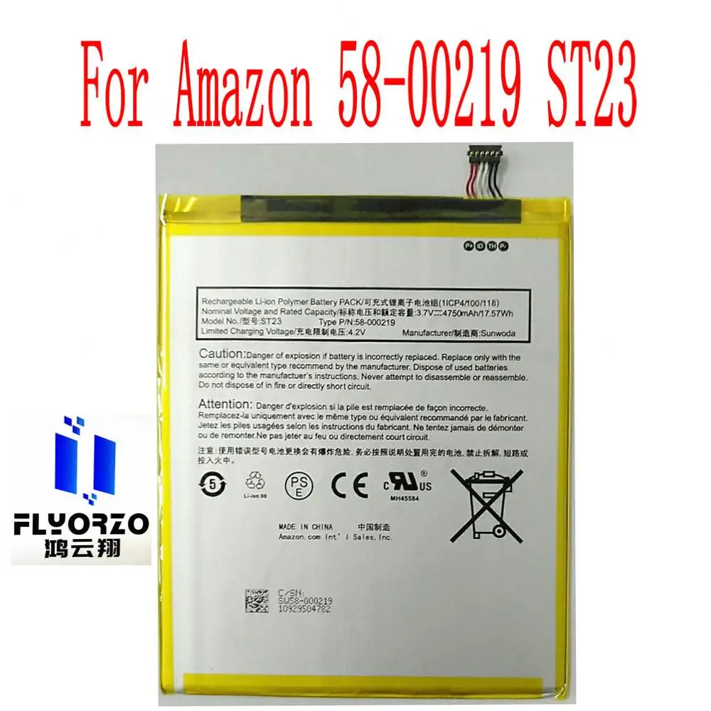 

100% Brand new high quality 4750mAh ST23 Battery For 58-00219 ST23 Tablet Pc