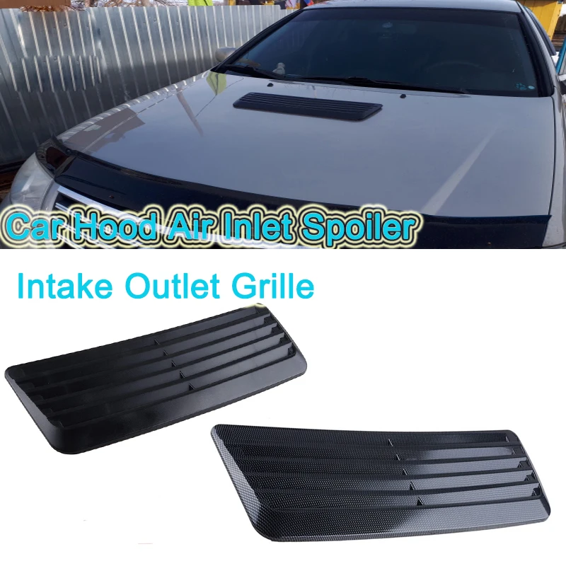 1Pcs Universal Car Engine Hood Vent Scoop Bonnet Air Intake Spoiler Grille Trim ABS Fender Moulding Trim Decorative Accessories