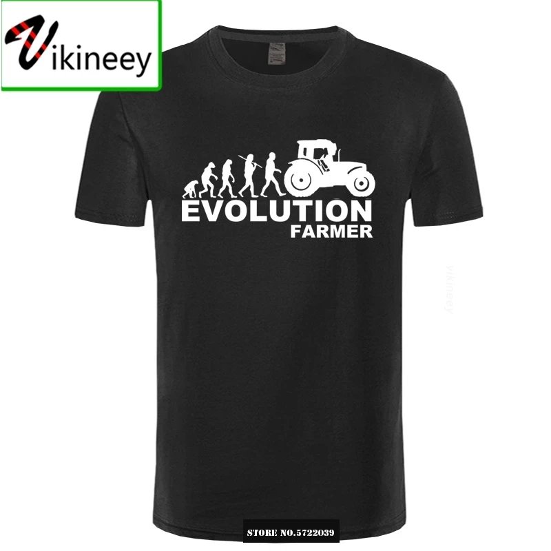 Farmer Evolution Mens T Shirt Farming Tractor Fendt Claas Machinery Short Sleeve Fashion Summer Printing T-shirt