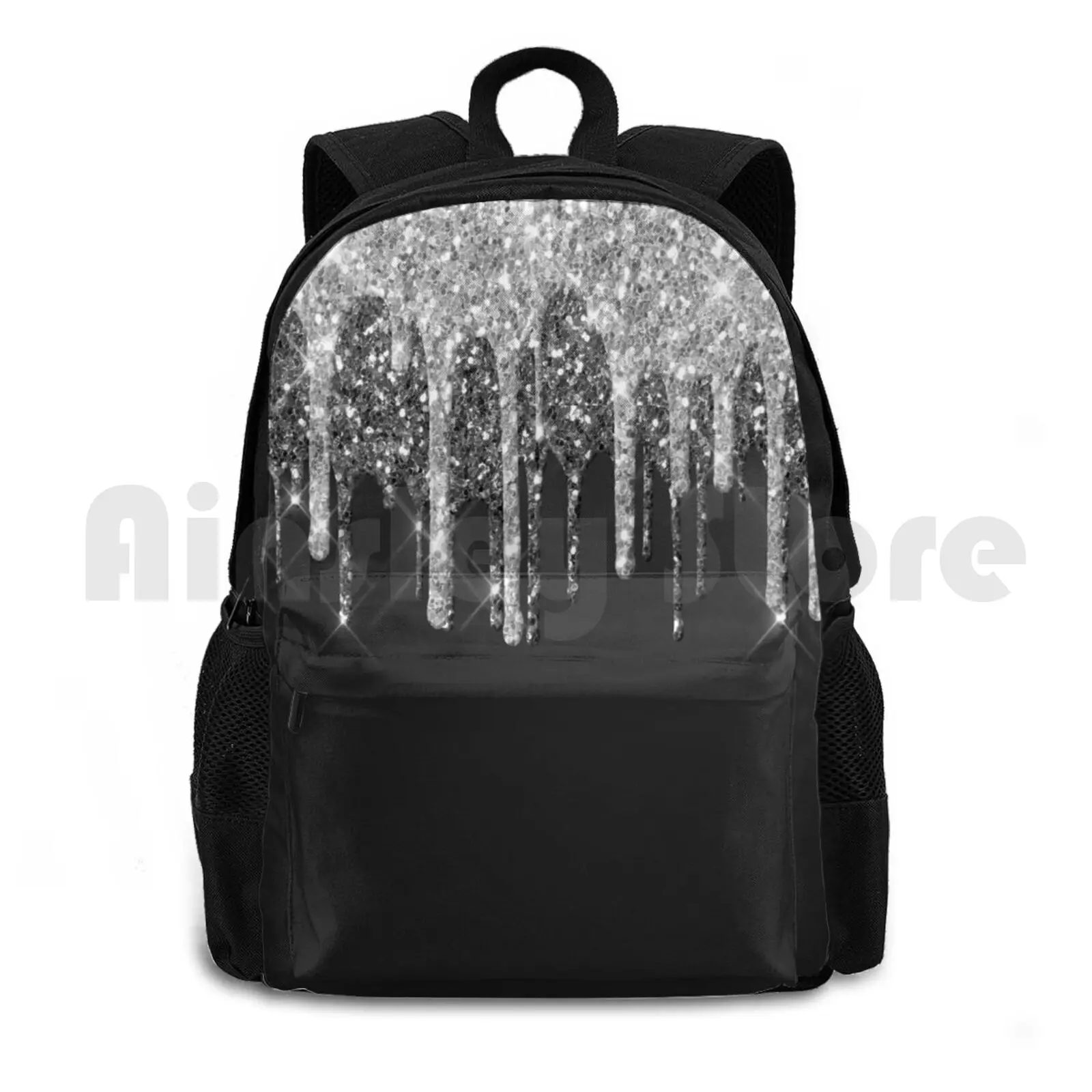 Silver Glitter Outdoor Hiking Backpack Riding Climbing Sports Bag Silver Glitter Gold Glitter Rose Gold Glitter Glamour Glitter