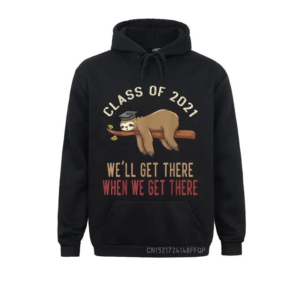 Senior Class Of 2021 Sloth Cap Graduation Gifts Pullover Designer Crazy Hoodies Autumn Sweatshirts For Men Youthful