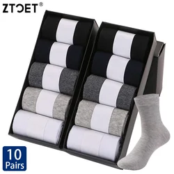 10Pairs Marke männer Baumwolle Socken Neue Stil Schwarz Business Männer Socken Weiche Atmungsaktive Hohe Qualität Männliche Socken Plus größe (38-47)