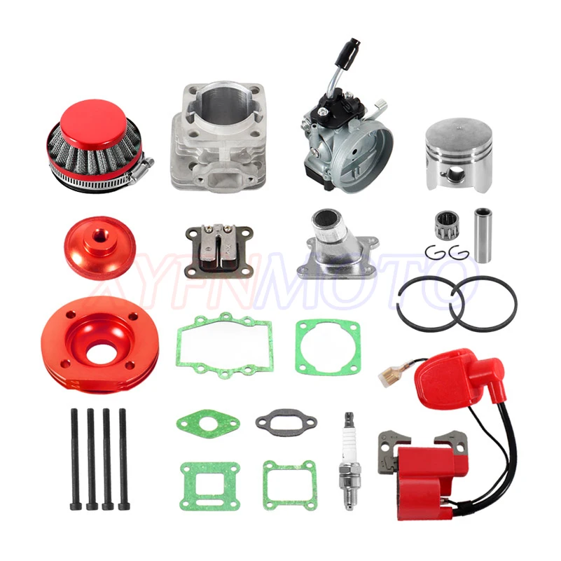 Zestaw siłowników 19mm gaźnik filtr powietrza dla 2 suwowy dwa skok 47cc 49cc motorynka Mini ATV Quad grupy