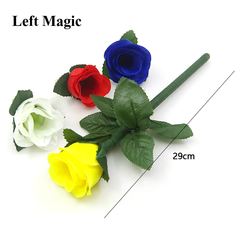 Discoloration Roses (4 Colors Change) Magic Tricks Colors Change Flower Magie Stage Street Illusion Props Comedy Gimmick