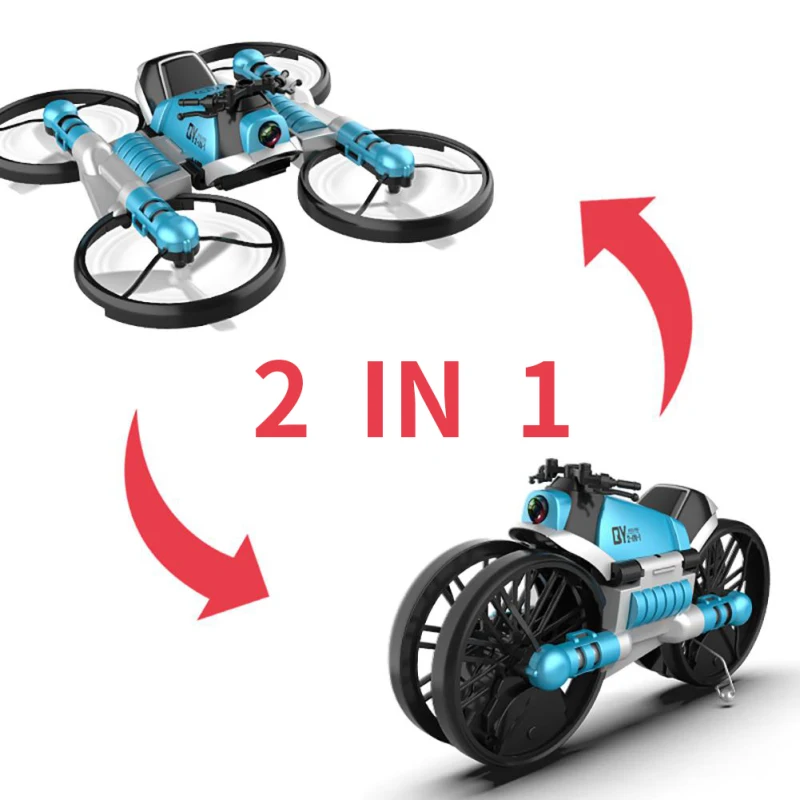 2 w 1 RC deformacja składany motocykl 4K kamera pilot zdalnego sterowania z kamera HD wi-fi RC Drone jeden klucz deformowany zabawkowy dron