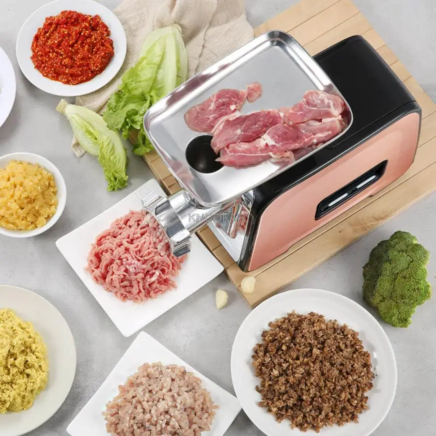 المنزلية بنسبة اللحوم المفرمة ماكينة تعبئة النقانق متعددة الوظائف اللحوم المفرمة الفولاذ المقاوم للصدأ 220V