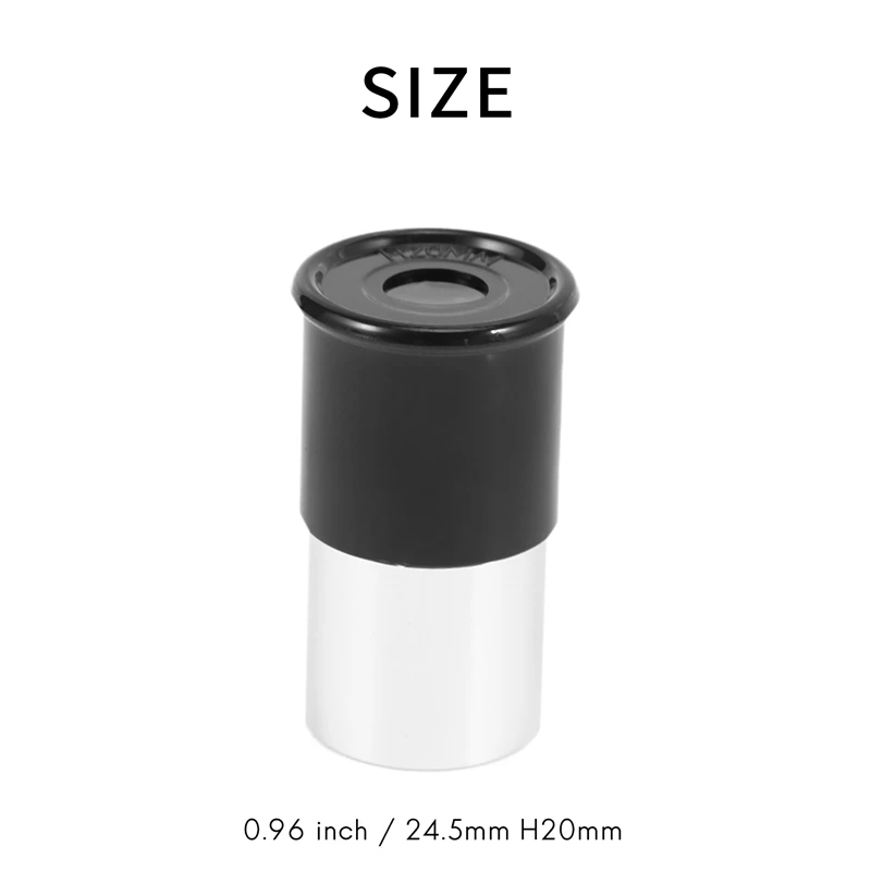 Astronomy Telescope 0.965 Inch H20mm Eyepiece Lens Fully Multi-Coated Optical Glass for Astronomy Telescope Accessory