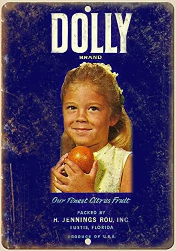 Dolly Brand Apples Wall Poster Tin Sign Vintage BBQ Restaurant Dinner Room Cafe Shop Decor