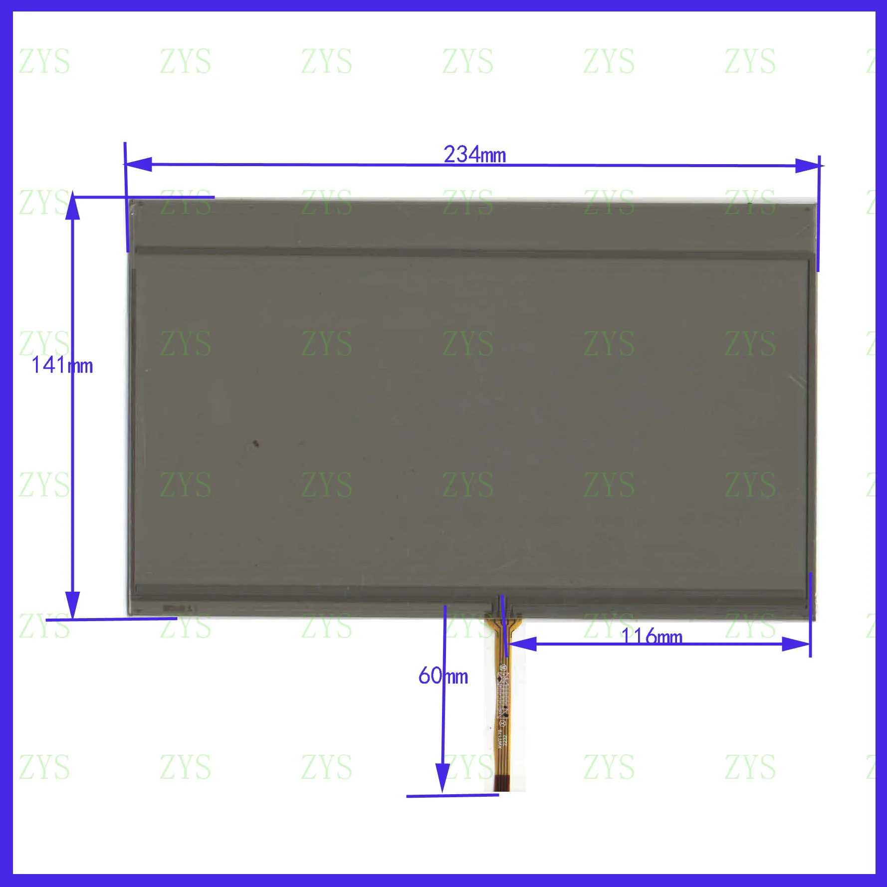 

XWT1149 234*141 mm 10.1inch 4lines resistance screen this is compatible XWT 1149 234*140MM