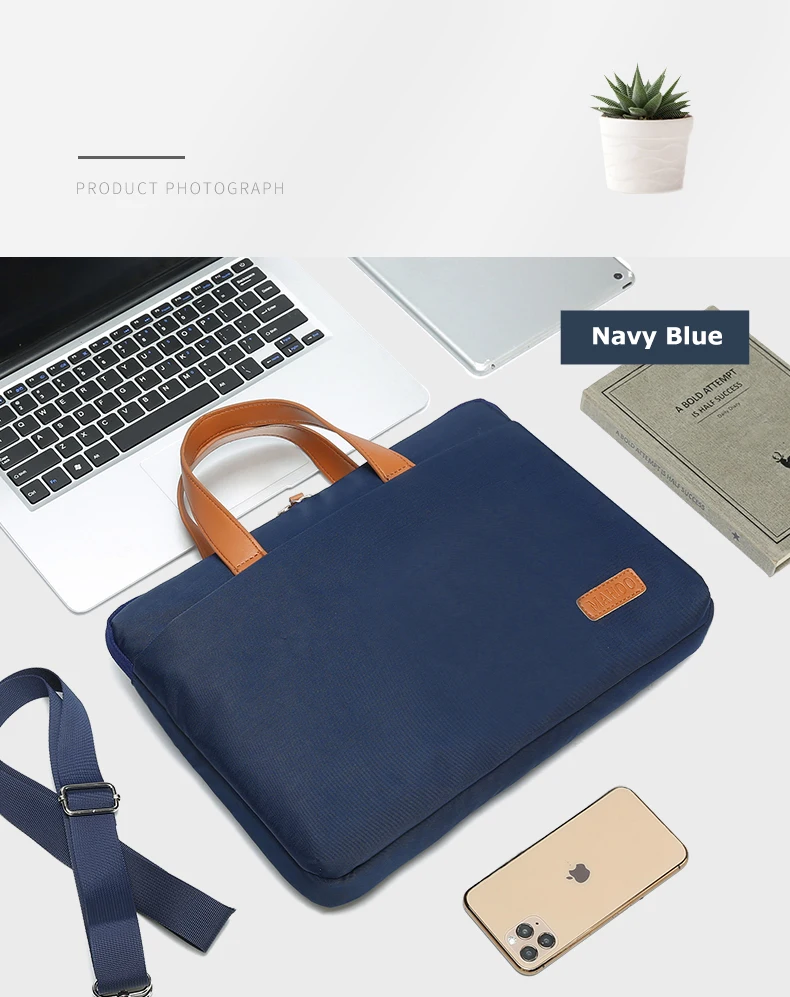 Laptop-Hülle für 13,3 14 15,6 Zoll, MacBook Air Pro 16, Notebook-Hülle, HP, Huawei, Lenovo, Dell, Handtasche, Schulter-Aktentaschen – Detail 10