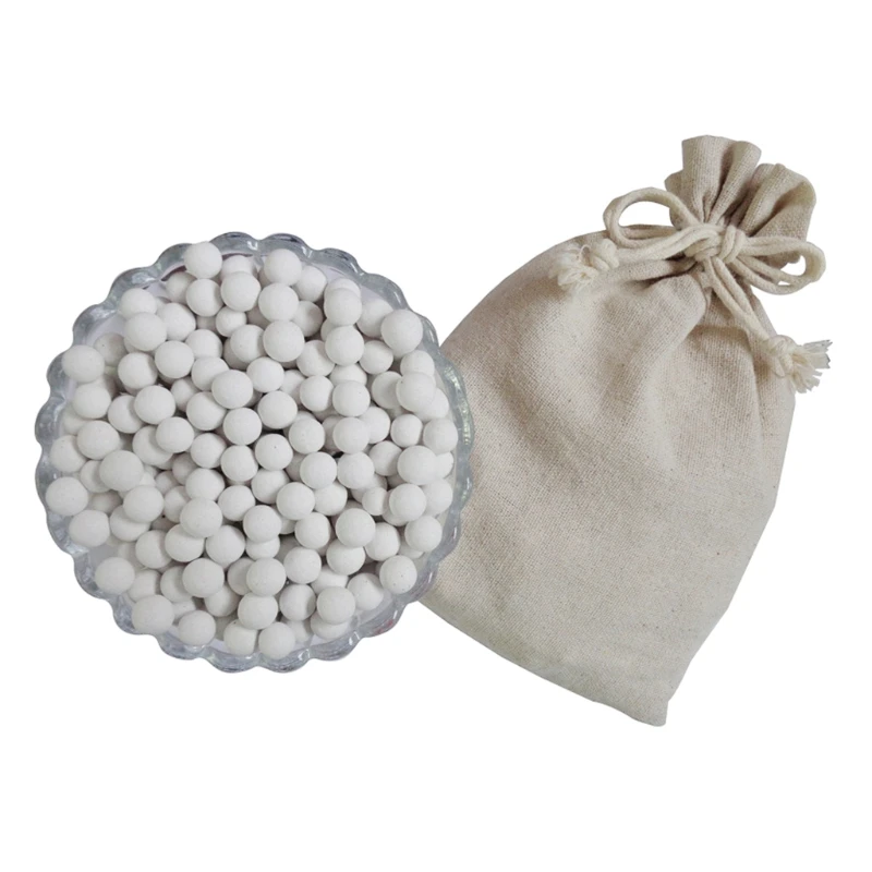 500g Pie Baking Beans Beads Press Stone Weights with Storage Drawstring Bag Ceramic High Temperature Resistance Tools