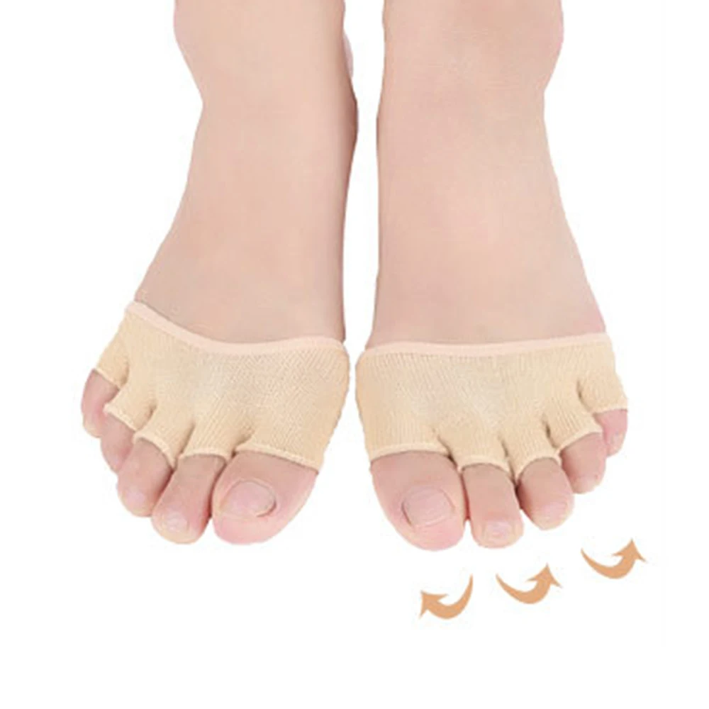 

Popular Women Sock Five-finger Socks Invisible Female Summer High-heeled Half Palm Shallow Port On-slip Open Toe Socks Foot Pads