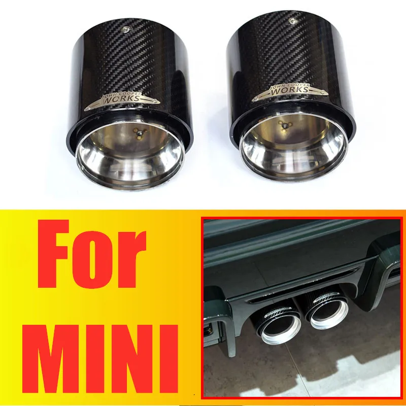 

1 шт. высококачественные карбоновые насадки на глушитель для MINI Cooper S R55 R56 R57 R58 R59 R60 R61 F54 F56 F57 F60 JCW Трубы глушителя