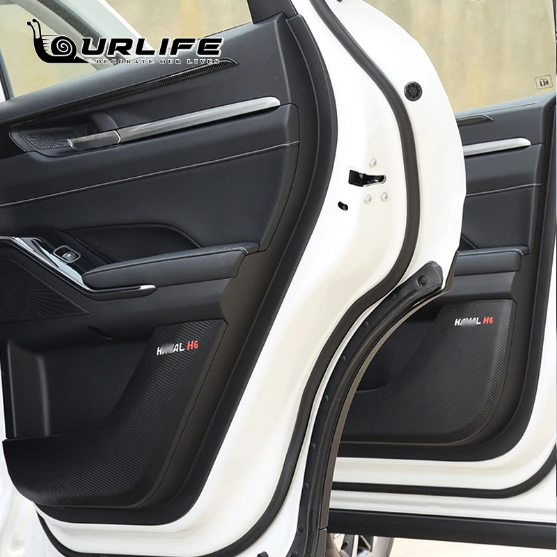 Leather Car Door Anti Kick Pad Protection Side Film Protector Stickers Accessories For Great Wall Haval H6 2021 2022 2023 3th GT
