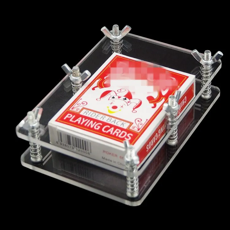 Crystal Card Press,Crystal Card Flatten Restore Deformation -Card Magic tricks,magic accessories,gimmick