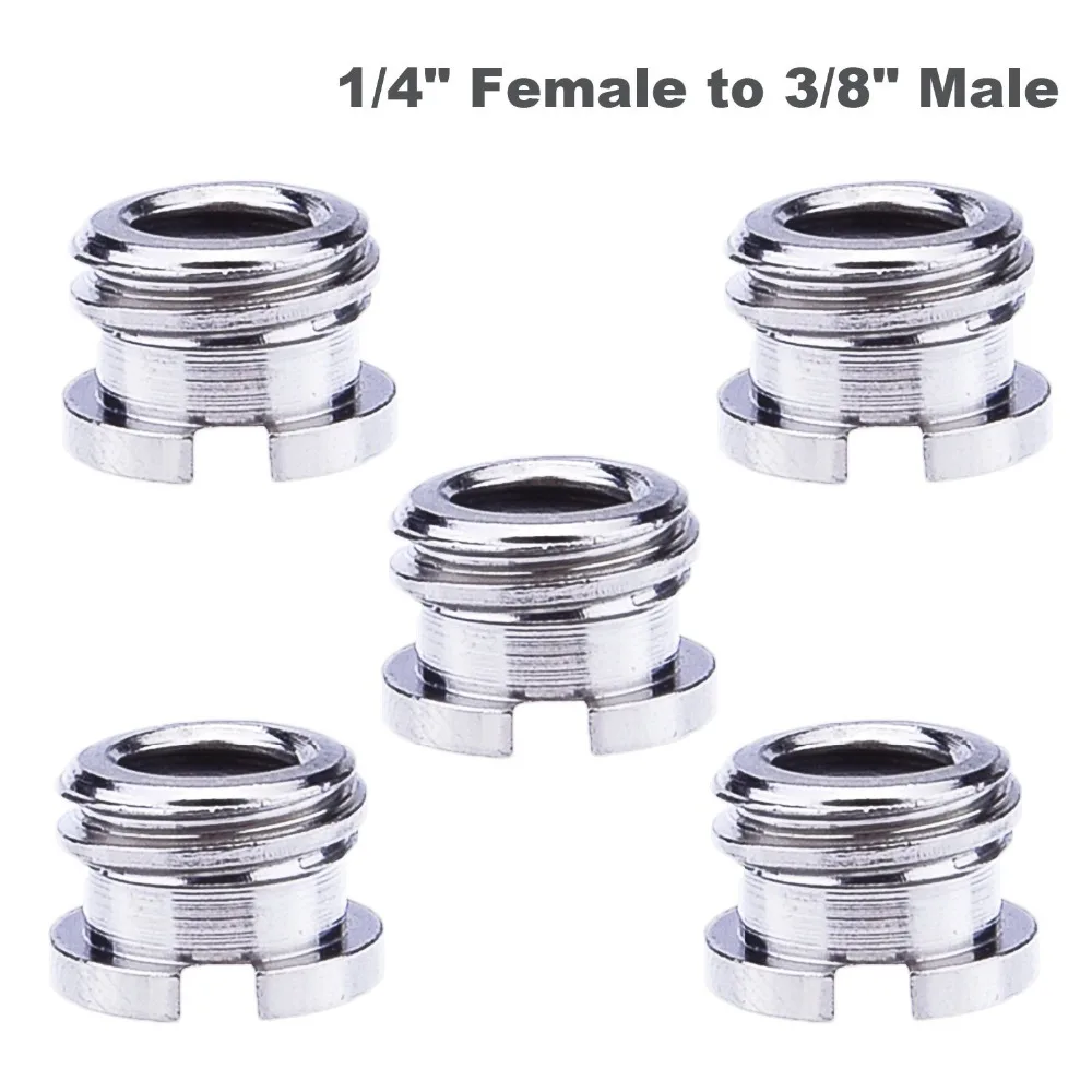 카메라/삼각대/모노포드/볼헤드/라이트 스탠드/숄더 리그용 1/4인치 및 3/8인치 변환기 나사산 나사 어댑터 마운트 세트